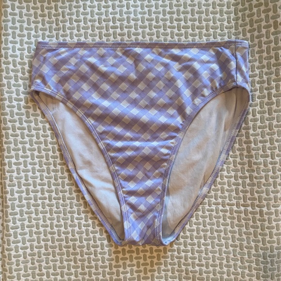 Purple Gingham High-Waisted Bikini Set - Picture 7 of 9